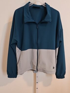 Under Armour Teal & Light Gray Full-Zip Jacket